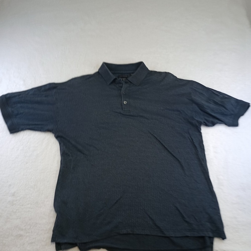 Izod‎ Polo Shirt Men's Large Black Short Sleeve